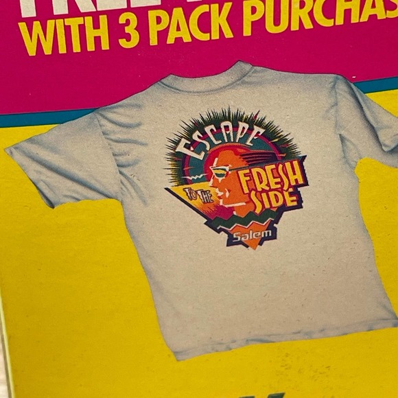 Vintage 1992 Salem Fresh Wrap Escape to the Fresh Side T-shirt Adult‎ XL NIB - Picture 7 of 10
